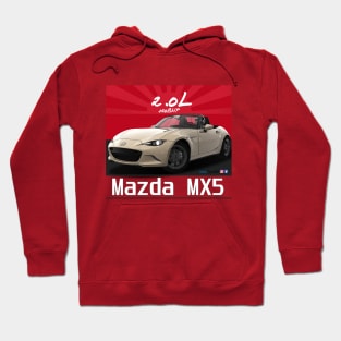 Mazda MX5 ND White Pearl Hoodie